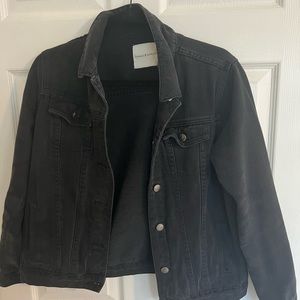 Black denim jean jacket, size S
